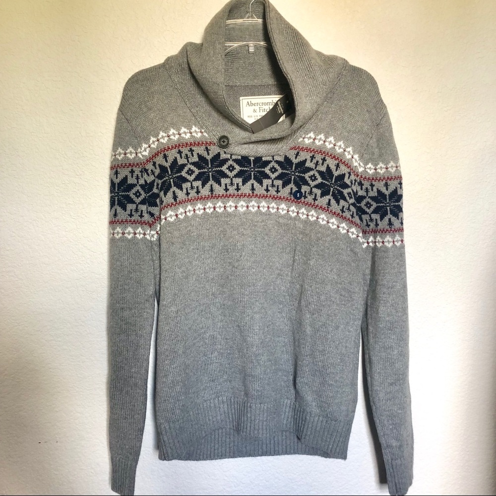 NWT Abercrombie & Fitch Shawl Cowl Collar Sweater - Picture 4 of 8